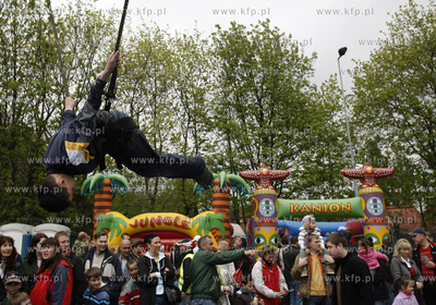Gdansk Stadion Lechii. Festyn rodzinny przed meczem...