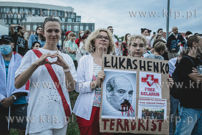 Gdańsk. Marsz poparcia dla narodu Białoruskiego....
