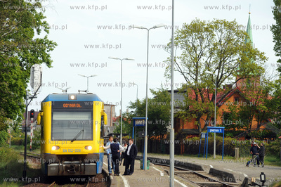 Kuznica. Szynobus kursujacy na trasie Hel - Wladyslawowo...
