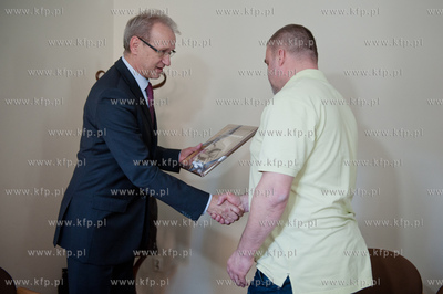 Gdansk. Urzad Wojewodzki. Spotkanie wojewody pomorskiego...