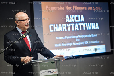 Gdansk. Centrum prasowe AmberExpo. Uroczystosc  przekazania...