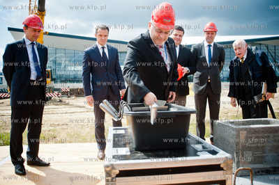 Gdansk. Rebiechowo. Uroczystosc wmurowania kamienia...