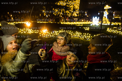 Gdańsk. Park Oliwski. Inauguracja iluminacji świątecznej....