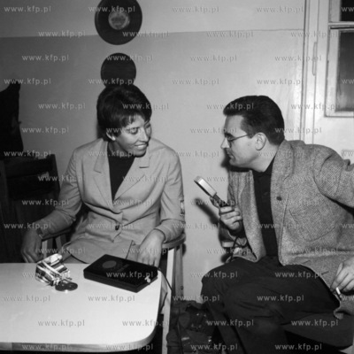 Dziennikarz Radia Gdańsk rozmawia z olimpijką Krystyną...