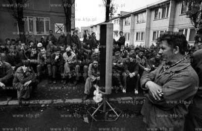 Strajk w Stoczni Gdanskiej im Lenina. sierpien 1980...
