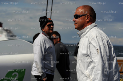 Zatoka Gdanska. Katamaran Gemini 3, na ktorym Roman...