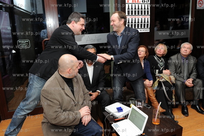 Sopot. Kawiarnia Atelier. Wieczor wyborczy Platformy...