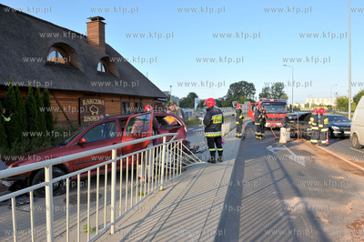 Sopot Droga Zielona. Wypadek samochodowy. Samochod...