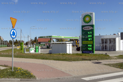 Stacja paliw BP przy Jana Kasprowicza w Pruszczu Gdańskim....