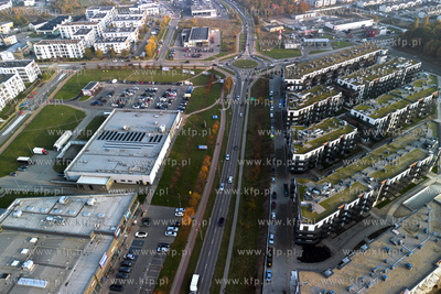 Panorama Pruszcza Gdańskiego. Widok na ulicę Mariana...