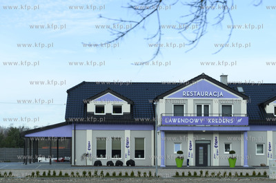 Miszewo, wieś na Kaszubach. Nz. Restauracja Lawendowy...