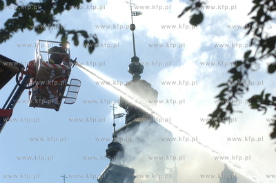 Pozar kosciola sw Katarzyny w Gdansku. 22.05.2006 Fot....