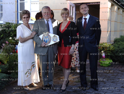 Imieniny Lecha i Danuty Walesow w ich domu na ul. Polanki...