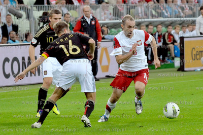 Gdansk. Stadion pilkarski PGE Arena. Mecz towarzyski...
