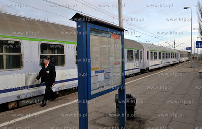 Wejherowo. Dwozec kolejowy PKP. 17.12.2013 Fot. Maciej...