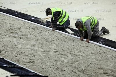 Sopot. Przygotowania hali Ergo Arena do organizacji...