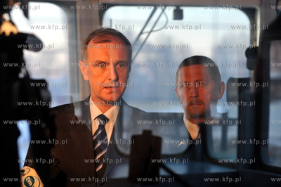 Minister Obrony Narodowej Bogdan Klich na ORP Kontradmiral...