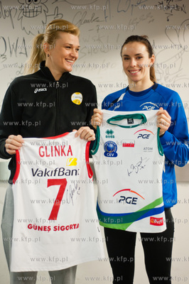 Sopot. Hala Ergo Arena. Wspolna konferencja siatkarek...