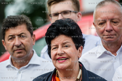 Gdansk. Szafarnia. Lato z SLD. Przedstawiciele Sojuszu...