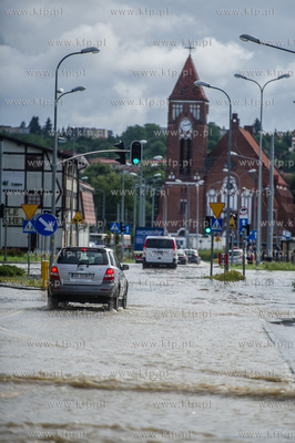 Gdańsk. Skutki silnych opadow, które przeszły nad...