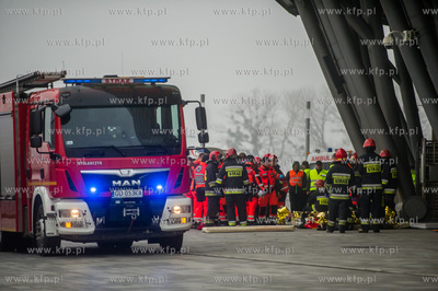 Stadion Energa Gdańsk. Ćwiczenia służb ratowniczych...