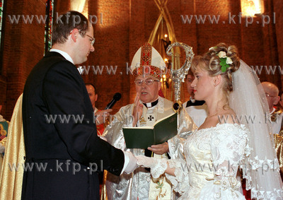 Slub prezydenta Gdanska Pawla Adamowicza i Magdaleny...