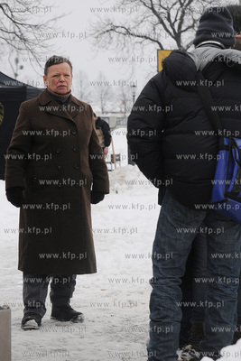 Ulica Grodzka na Starym Miescie w Gdansku. Plan filmowy...