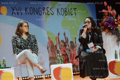 Gdańsk, Ergo Arena. XVI Kongres Kobiet. N/z od lewej:...