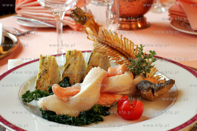 Restauracja POD LOSOSIEM w Gdansku. Nz. jedna z potraw...