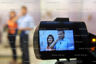 Studio telewizji CSBTV w Rumi. Nagranie programu "...