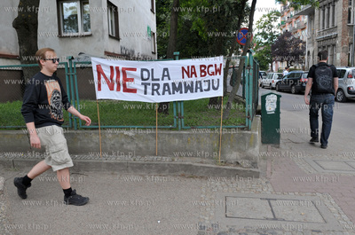 Wrzeszcz. Portest mieszkańców ul. Bohaterów Getta...