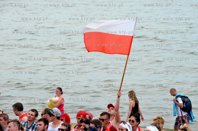 Gdansk Brzeżno. Strefa kibica na plaży w pobliżu...