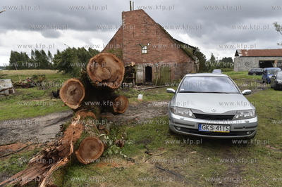 Dziemiany na Kaszubach. Zniszczone przez nawałnicę...