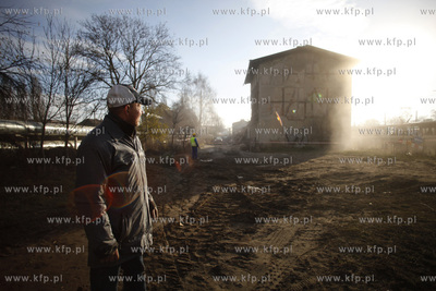 Gdańsk. Rozbiorka budynków mieszkalnych przy ul....