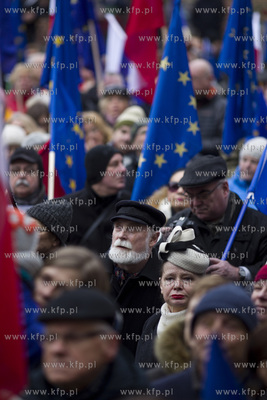 Gdańsk. Długi Targ. Manifestacja jedności z Europą...