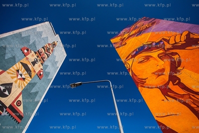 Gdańsk Zaspa, ul. Pilotów 16 f. Prezentacja muralu...