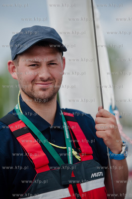 Gdynia. Port Jachtowy. Basen Zaruskiego. Zeglarz Maciej...