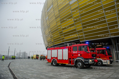 Stadion Energa Gdańsk. Ćwiczenia służb ratowniczych...