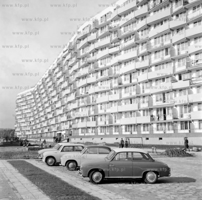 Budynek mieszkalny tzw. falowiec w Gdansku Przymorzu....