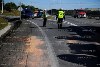 Gdansk. Obwodnica Trojmiasta, zjazd z ulicy Kartuskiej....