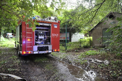 Sopot. Ulica Mlynska. Pozar niezamieszkalego baraku...