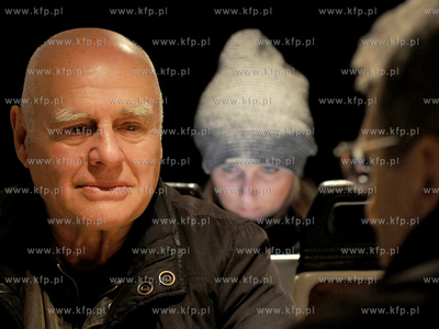 Andrzej Kotkowski na planie zdjeciowym filmu "Uklad...