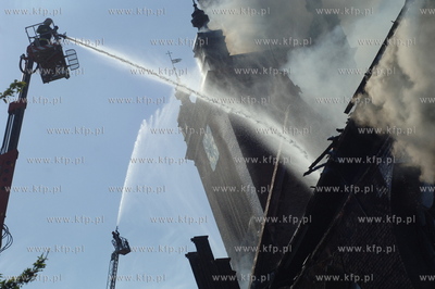 Pozar kosciola sw. Katarzyny w Gdansku. 22.05.2006...