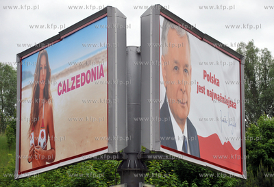 Kampania prezydencka. Billboardy Jaroslawa Kaczynskiego...