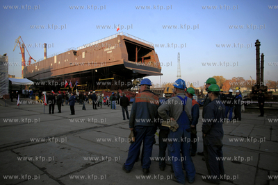 Gdansk. Remontowa Shipbuilding. Uroczyste wodowanie...