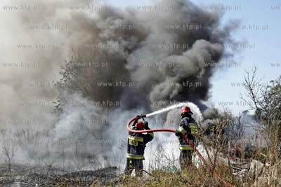 Pozar laki na wysokosci ul. Szklana Huta w Gdanskiej...