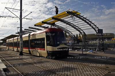 Gdansk Letnica. Budowa przystanku tramwajowego przy...