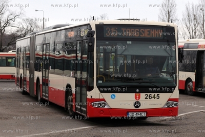 Zajezdnia autobusowa ZKM przy ul. Hallera w Gdańsku....