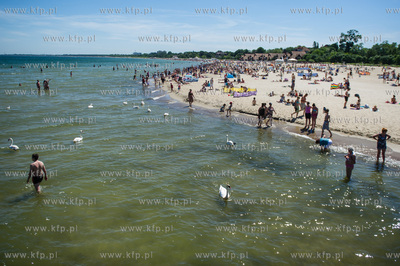 Upalny, bardzo sloneczny, sobotni dzien na plazy i...