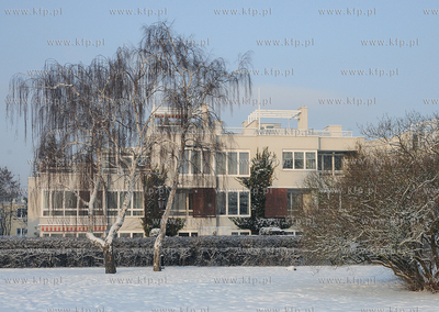Gdynia Orlowo w zimowej szacie. Nz. Przy Promenadzie...